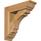 Ekena Millwork Merced Traditional Rough Sawn Bracket w/ Offset Brace, Western Red Cedar, 6"W x 20"D x 20"H BKT0604X20X20MRC01RWR - alternate 1